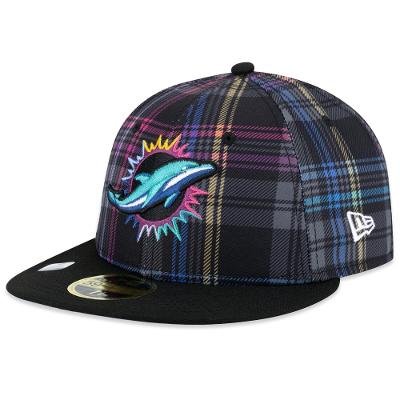 Bone New Era 59FIFTY Low Profile Miami Dolphins NFL Crucial Catch 2024
