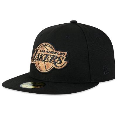 Bone New Era 59FIFTY Fitted NBA Los Angeles Lakers Back to Black