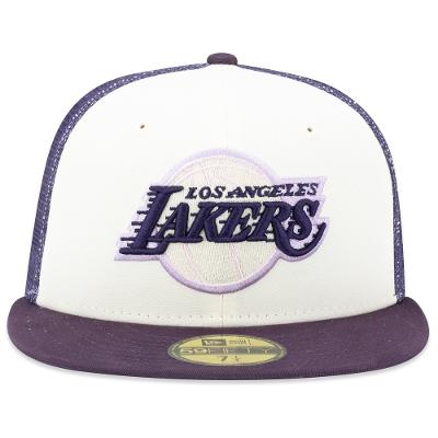 Bone New Era 59FIFTY Fitted Trucker NBA Los Angeles Lakers Sunset