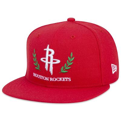 Bone New Era 59FIFTY NBA Houston Rockets Vintage Aba Reta Vermelho