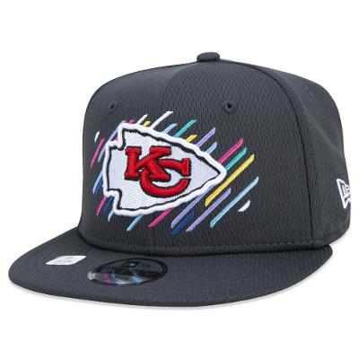 Bone New Era Infantil 9FIFTY Kansas City Chiefs Crucial Catch Aba Reta Preto