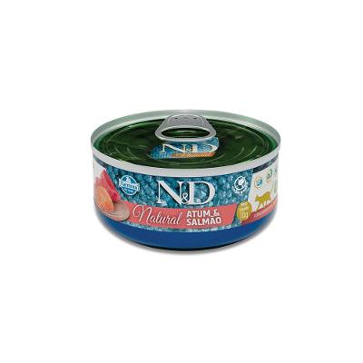 Ração Úmida N&amp;D Natural Gatos Adultos Atum e Salmão