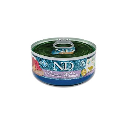 Ração Úmida N&amp;D Natural Gatos Adultos Atum e Camarão