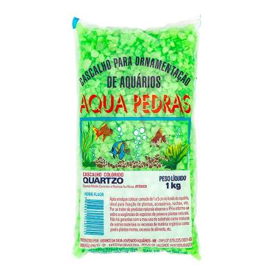 Cascalho para Aquário Quartzo Nº 2 Aqua Pedras Verde Flúor