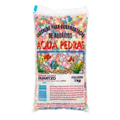 Cascalho para Aquário Quartzo Nº 2 Aqua Pedras Misto