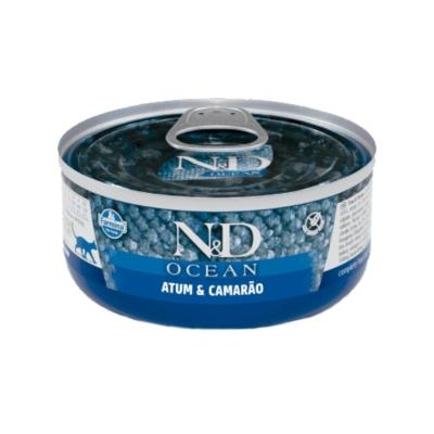 Ração Úmida N&amp;D Ocean Gatos Adultos Atum e Camarão