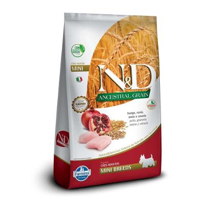 Ração N&D Ancestral Grain Cães Adultos Mini Frango 10,1kg