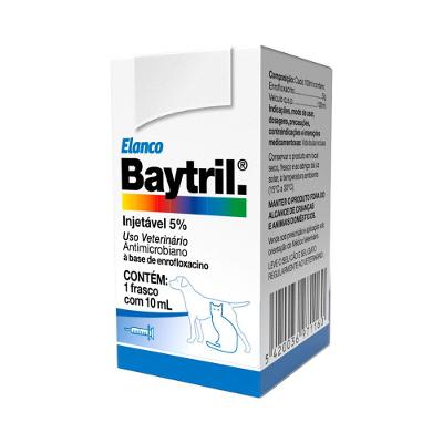 Baytril 5% Injetável Cães e Gatos