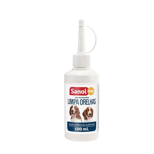 Loção Limpa Orelhas Cães e Gatos Sanol