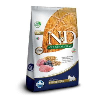 Ração N&amp;D Ancestral Grain Cães Adultos Mini Cordeiro