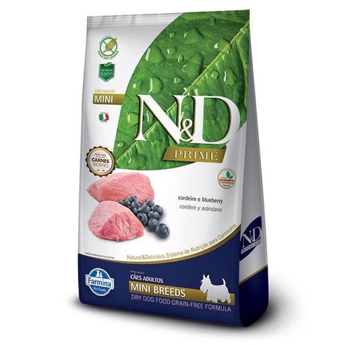 Ração N&amp;D Prime Cães Adultos Mini Cordeiro e Blueberry