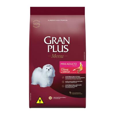 Ração GranPlus Menu Cães Mini Adultos Carne e Arroz
