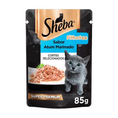 Ração Úmida Sheba Gatos Filhotes Sachê Atum Marinado