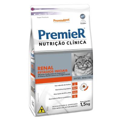 Ração Premier Nutrição Clínica Renal Estágios Iniciais Gatos Adultos