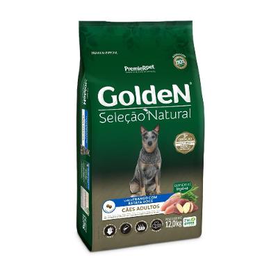 Ração Golden Seleção Natural Cães Adultos Frango com Batata Doce