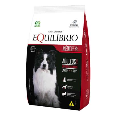 Ração Equilíbrio para Cães Adultos Porte Médio Carne