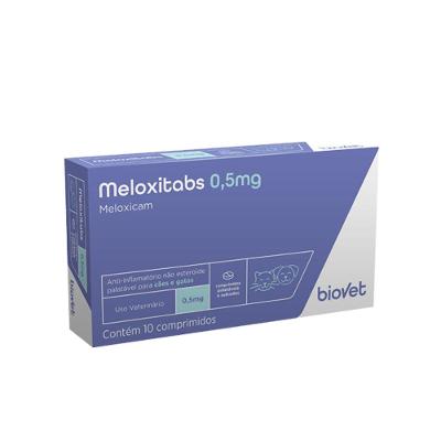 Anti-inflamatório Meloxitabs 0,5mg para Cães e Gatos Biovet