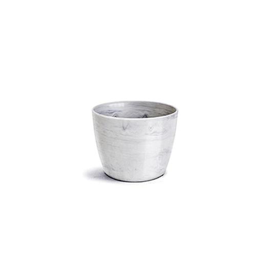 Cachepô Redondo Elegante Branco Carrara Nutriplan