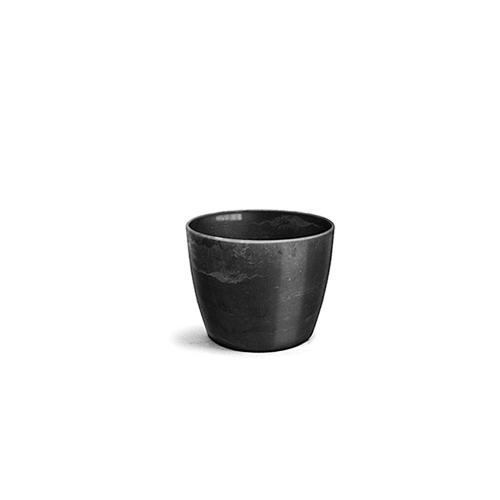 Cachepô Redondo Elegante Preto Ônix Nutriplan