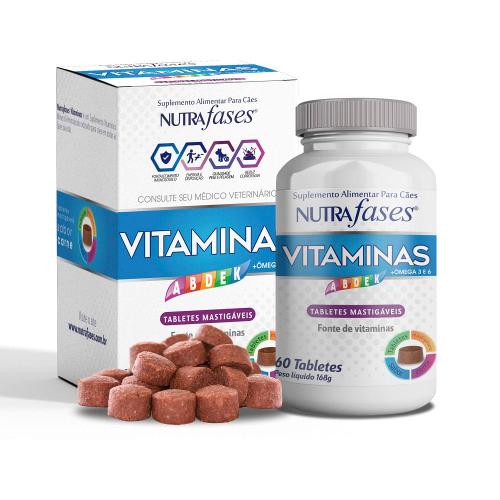 Nutrafases Vitaminas Suplemento Alimentar Cães 60 tabletes