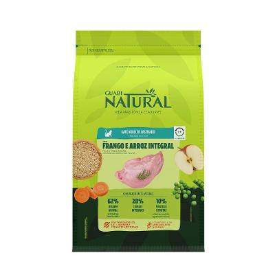 Ração Guabi Natural Gato Adulto Castrado Frango e Arroz Integral