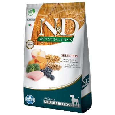 Ração N&D Ancestral Grain Selection Cães Adultos Médias