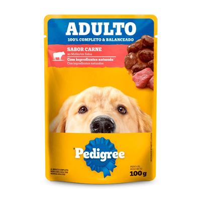 Ração Úmida Pedigree Sachê Cães Adultos Carne ao Molho