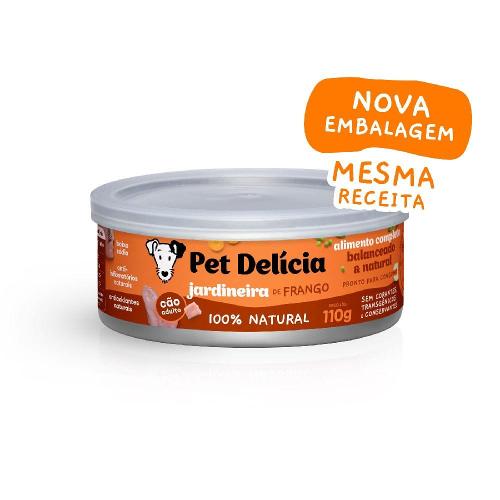 Ração Úmida Pet Delícia Cães Jardineira de Frango 110g