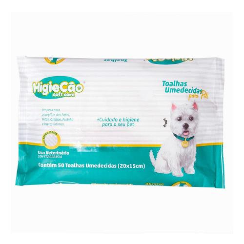 Toalha Umedecida Cães e Gatos Higiecão