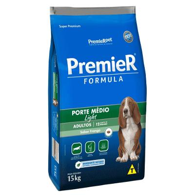Ração Premier Formula Light Cães Adultos Raças Médias Frango