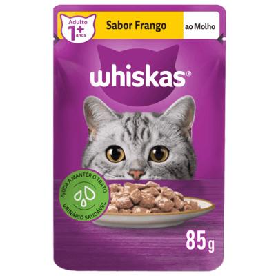 Ração Úmida Whiskas Sachê Frango ao Molho Gatos Adultos