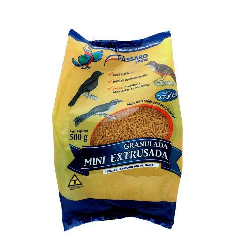 Ração Granulada Fina Mini Extrusada Pássaro Forte 500g