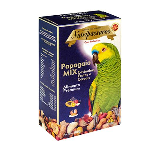 Ração Mix Papagaio Nutripássaros Castanhas Frutas e Cereais