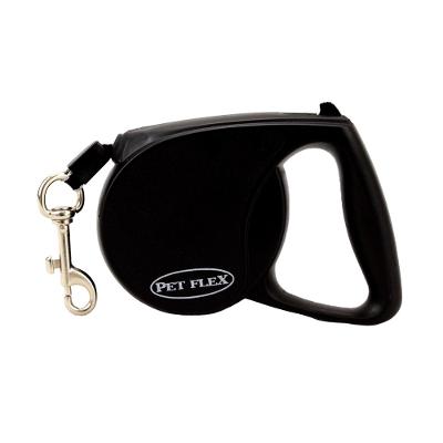 Guia Retrátil Fita Pet Flex Preta