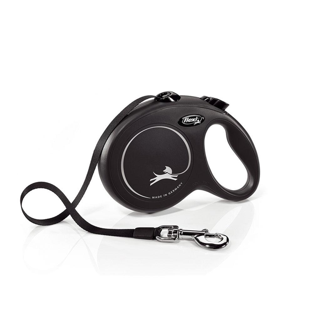 Guia Retrátil New Classic 5 M Flexi Preta - 1