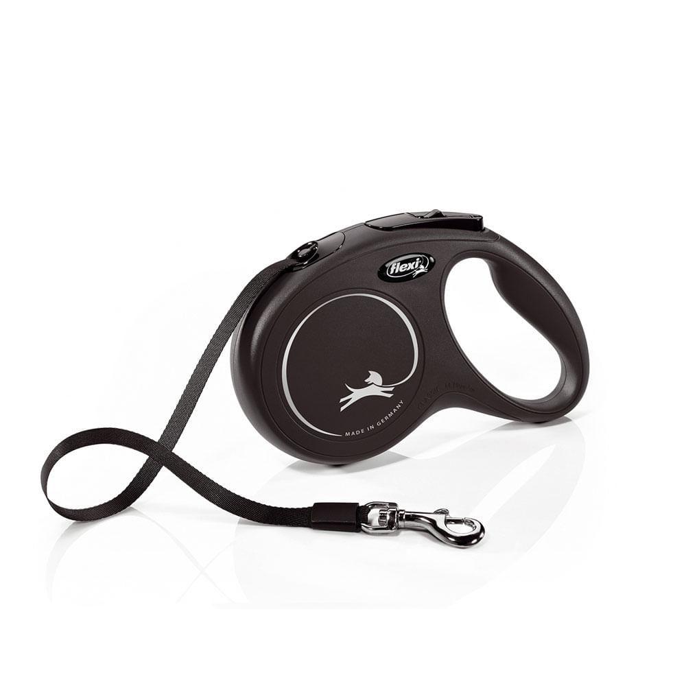 Guia Retrátil New Classic 5 M Flexi Preta - 4