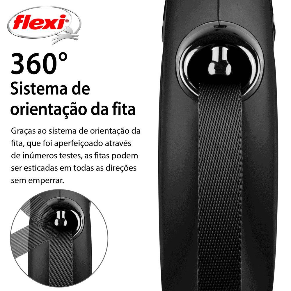 Guia Retrátil New Classic 5 M Flexi Preta - 10