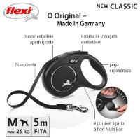 Guia Retrátil New Classic 5 M Flexi Preta - 7