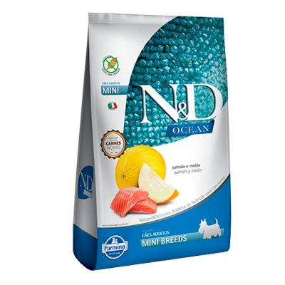 Ração N&amp;D Ocean Cães Adultos Raças Pequenas Salmão e Melão