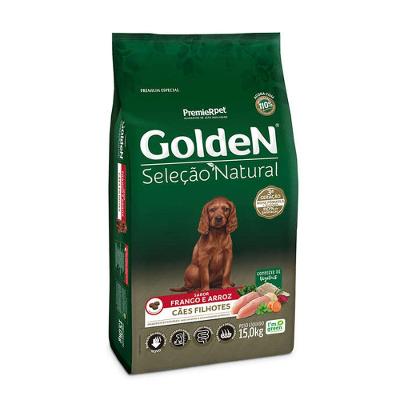 Ração Golden Seleção Natural Cães Filhotes Frango e Arroz