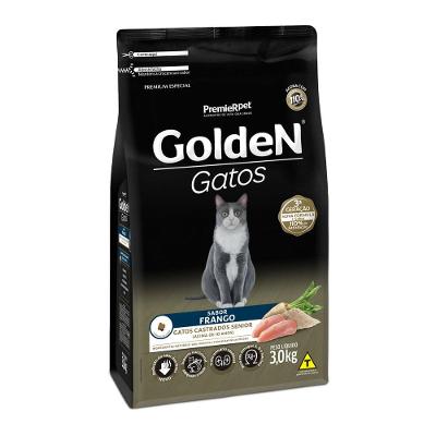 Ração Golden Gatos Castrados Sênior Frango