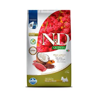 Ração N&D Quinoa Pele e Pelo Cães Adultos Raças Mini Pato