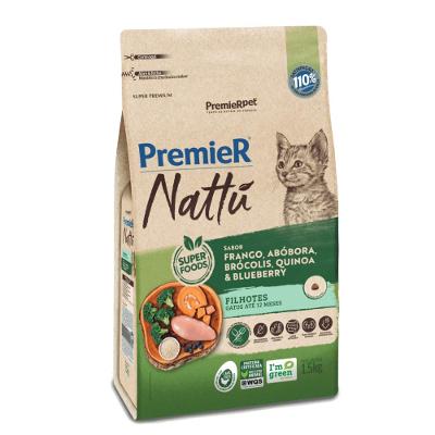 Ração Premier Nattu Gatos Filhotes Abóbora