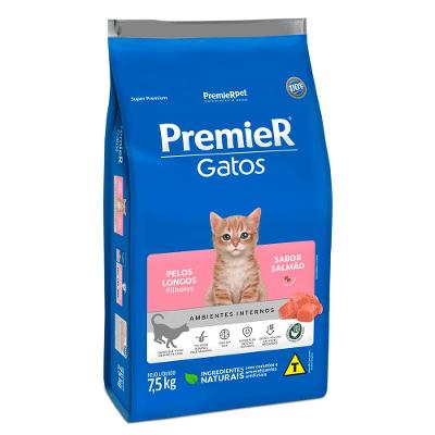 Ração Premier Ambientes Internos Gatos Filhotes Pelos Longos