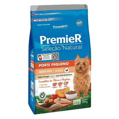Ração Premier Seleção Natural Cães Adultos Pequeno Porte Frango com Chia e Quinoa