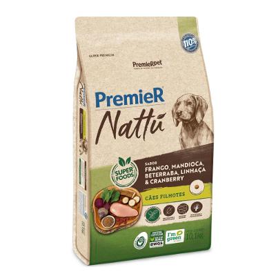 Ração Premier Nattu Cães Filhotes Mandioca