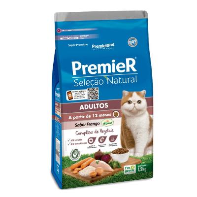 Ração Premier Gatos Adultos Seleção Natural Frango