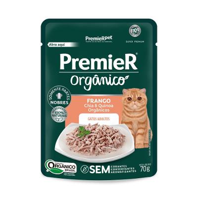 Ração Úmida Premier Orgânico para Gatos Adultos Frango