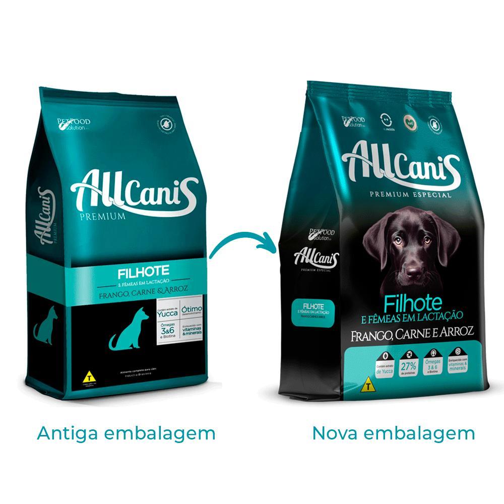 Ração Allcanis Cães Filhotes e Lactantes Frango Carne e Arroz - 1