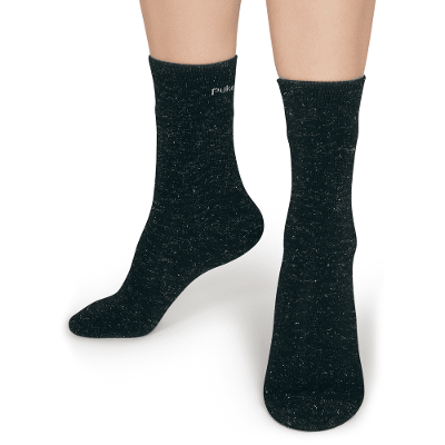 Meia Menina Soquete Cano Médio Lurex